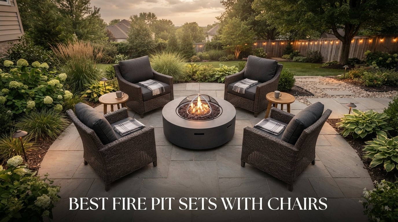 best fire pit sets with chairs