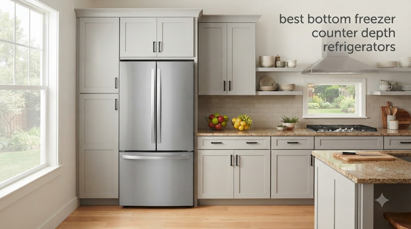 best bottom freezer counter depth refrigerators