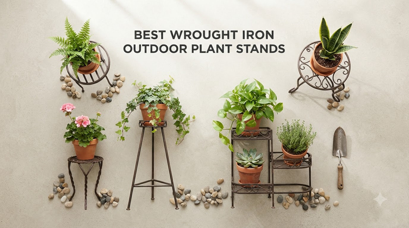 best wrought iron outdoor plant stands
