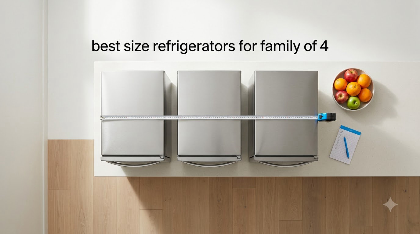 best size refrigerators for family of 4