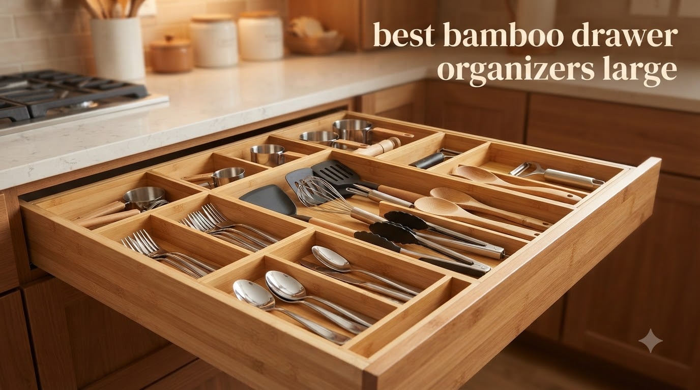 best bamboo drawer organizers large