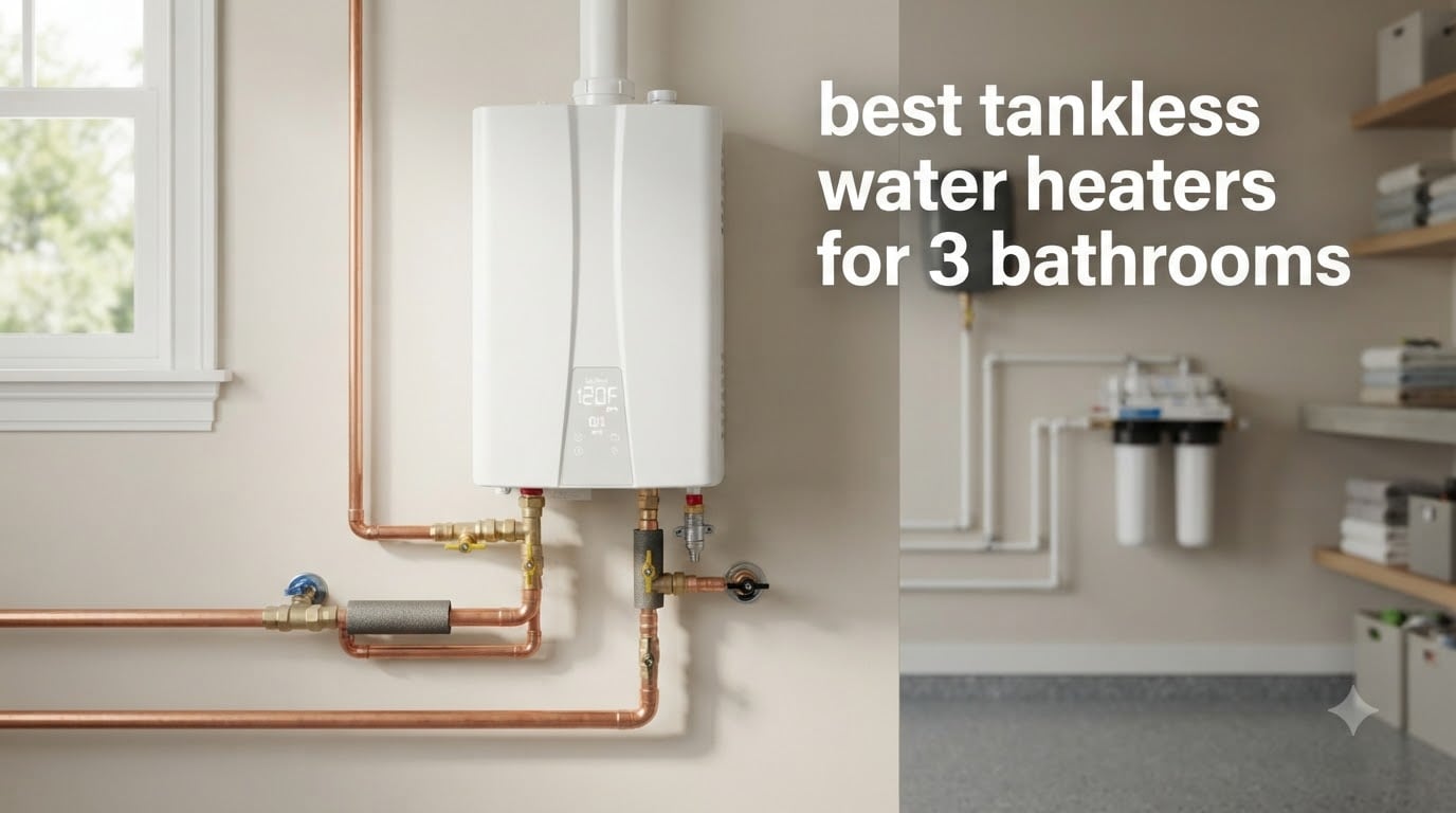 best tankless water heaters for 3 bathrooms