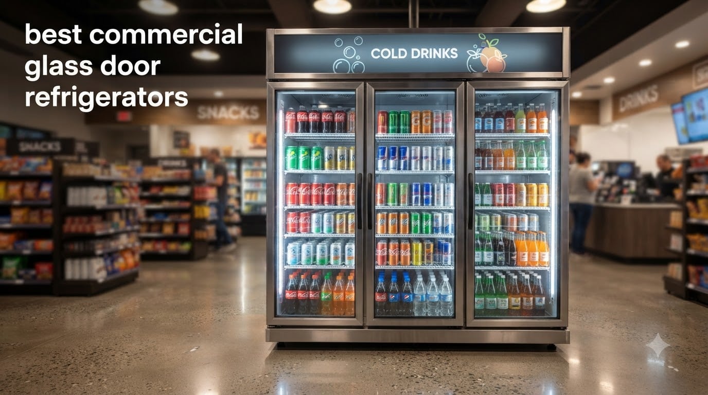 best commercial glass door refrigerators