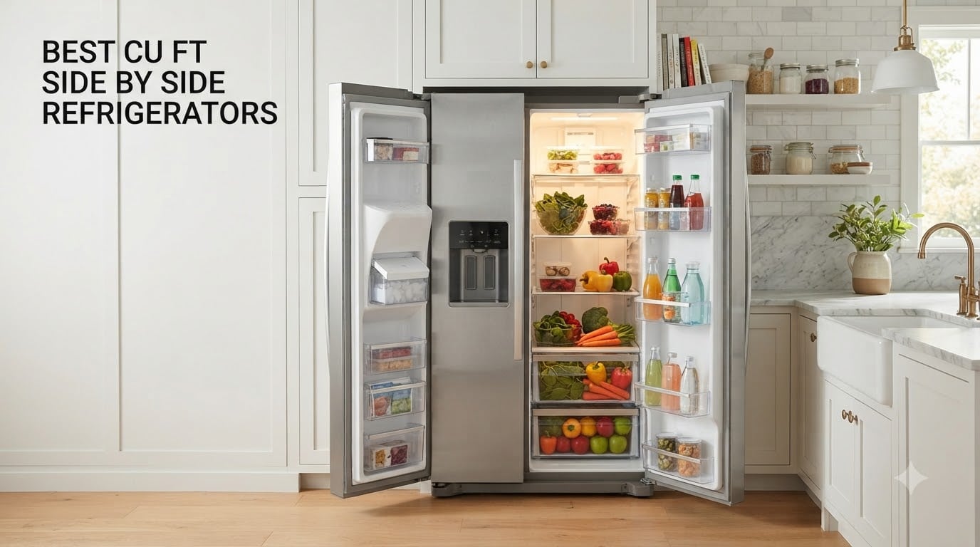 best cu ft side by side refrigerators