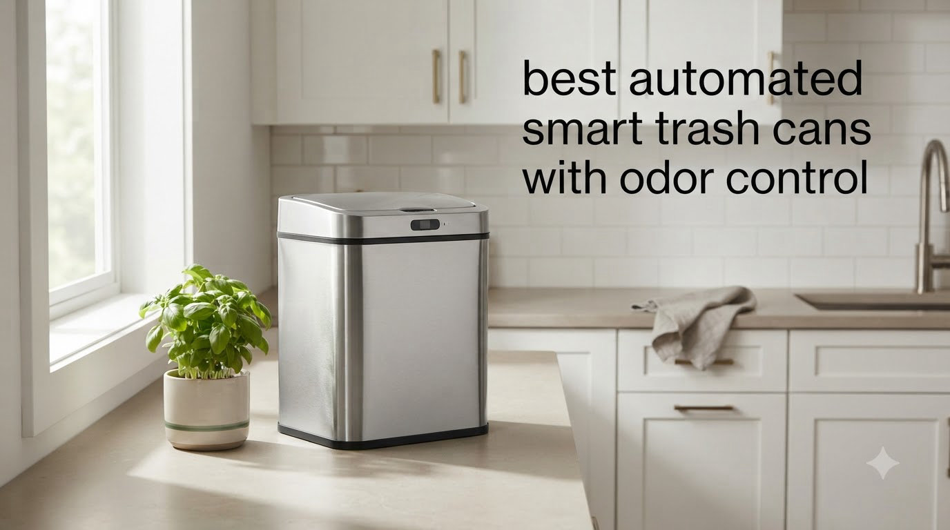 best automated smart trash cans with odor control