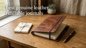best genuine leather refillable journals
