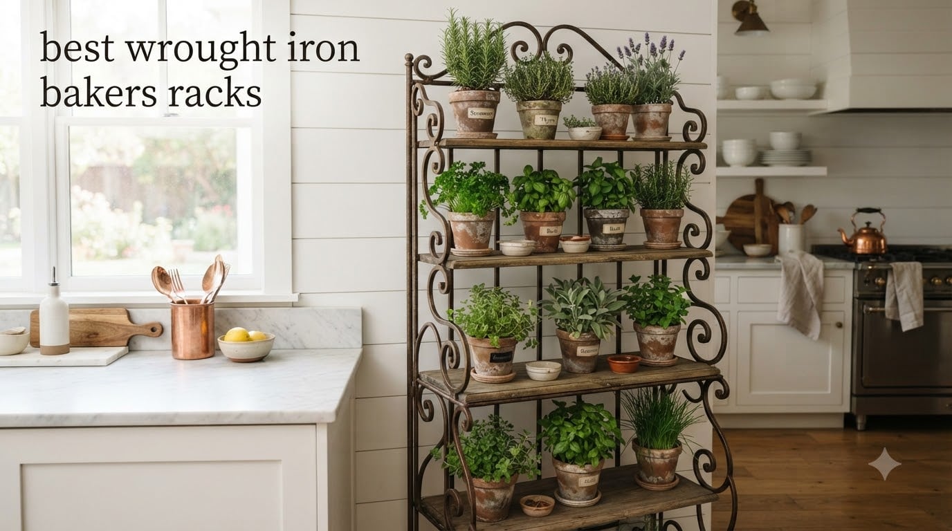 best wrought iron bakers racks