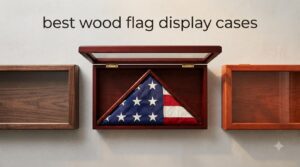 best wood flag display cases