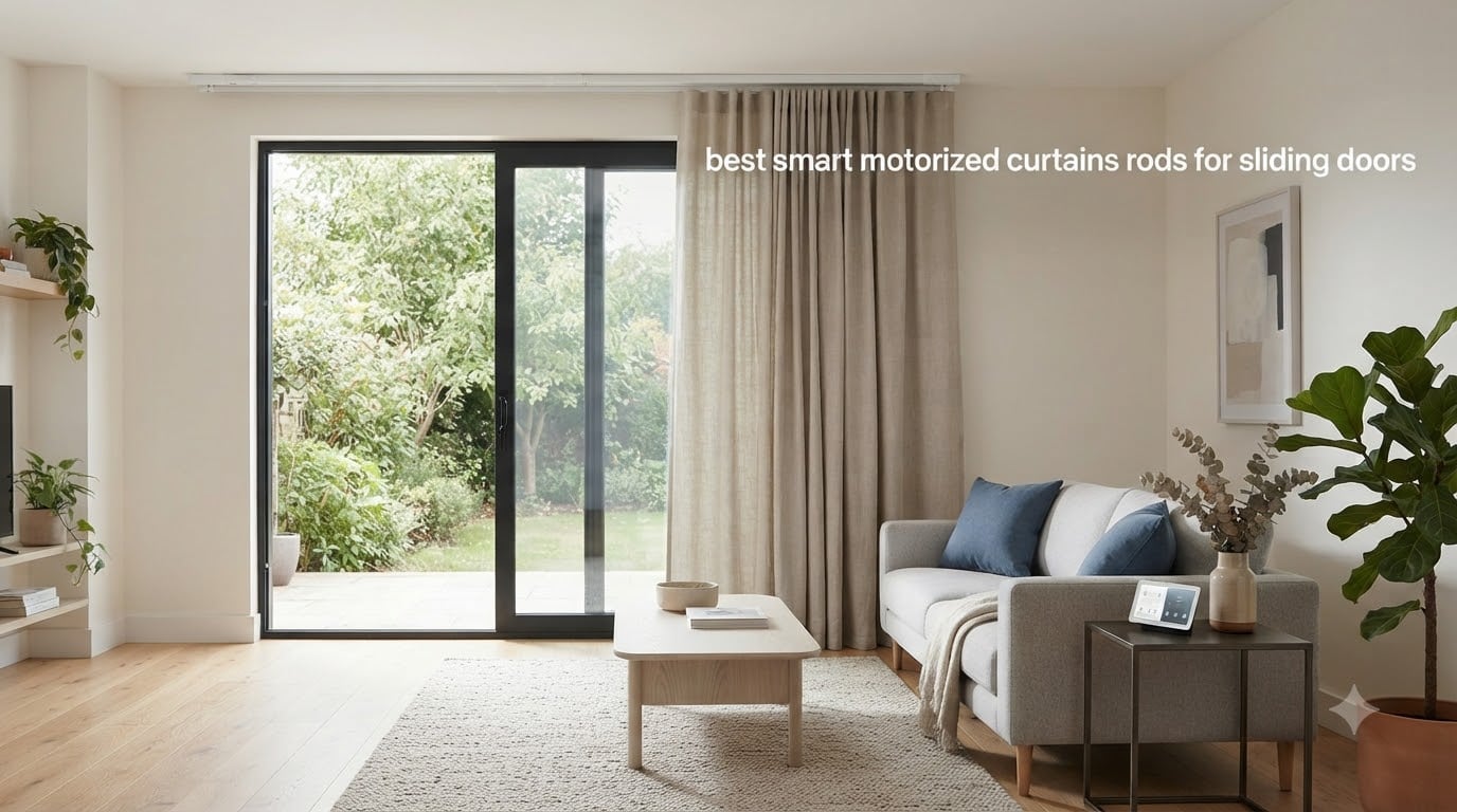best smart motorized curtains rods for sliding doors