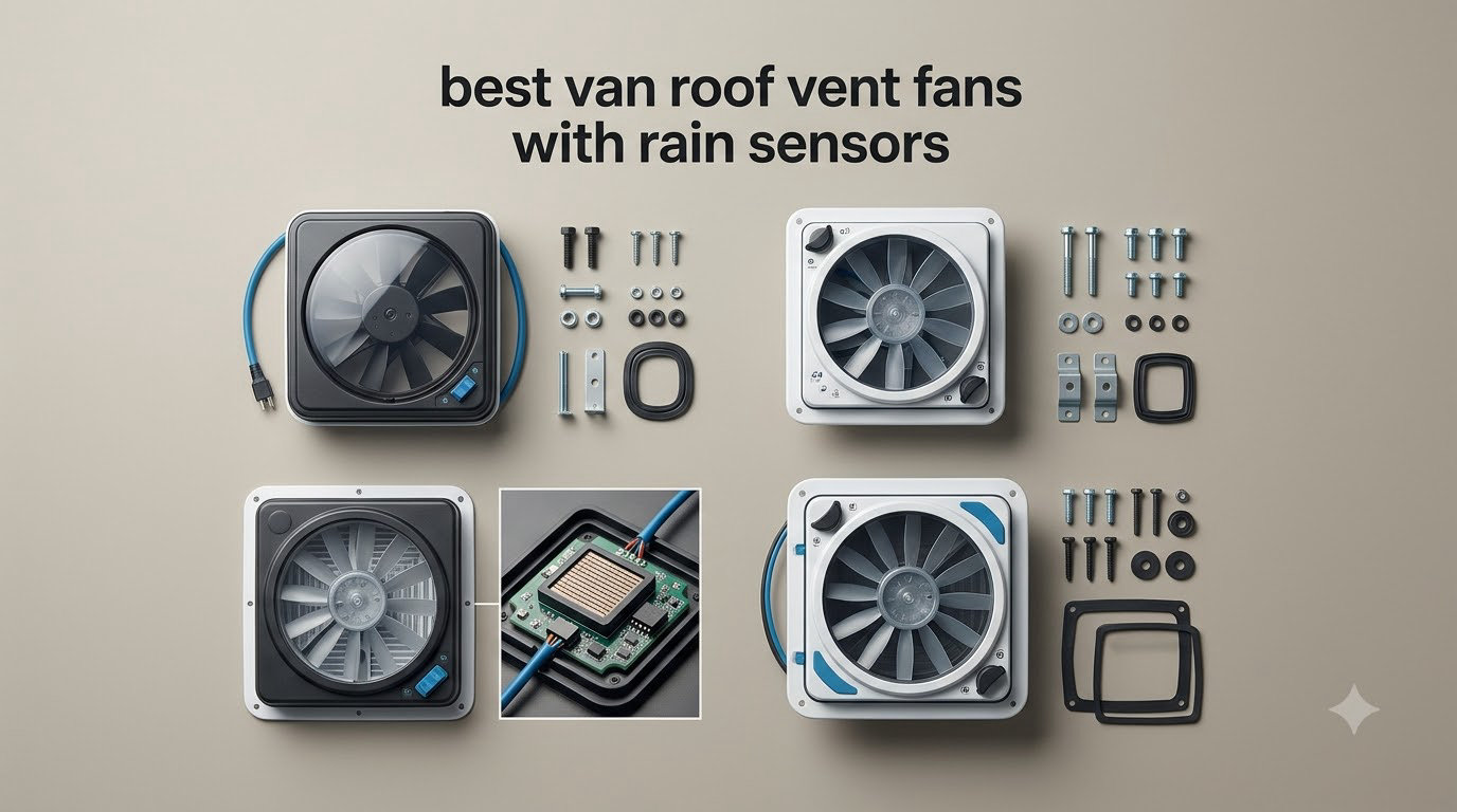 best van roof vent fans with rain sensors