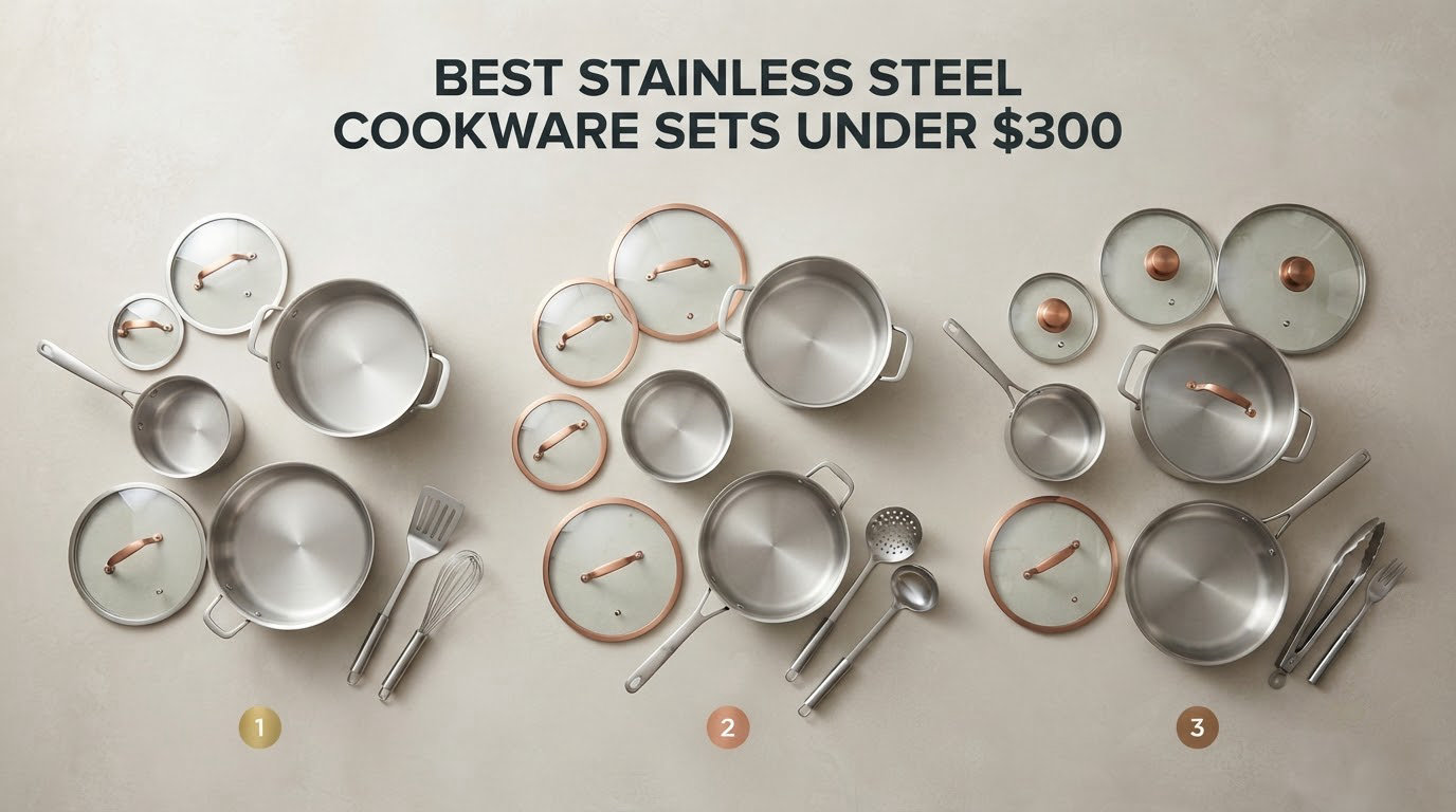 best stainless steel cookware sets under $300