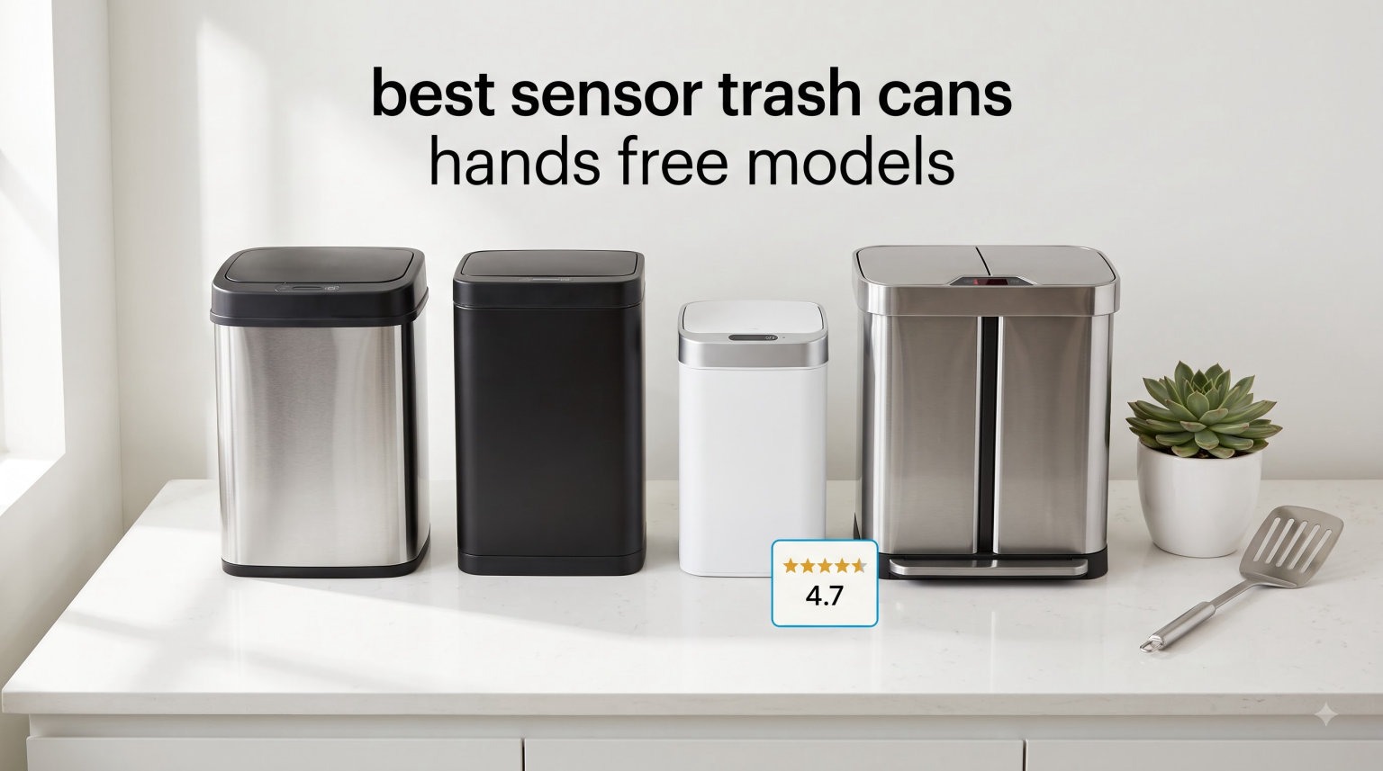best sensor trash cans hands free models