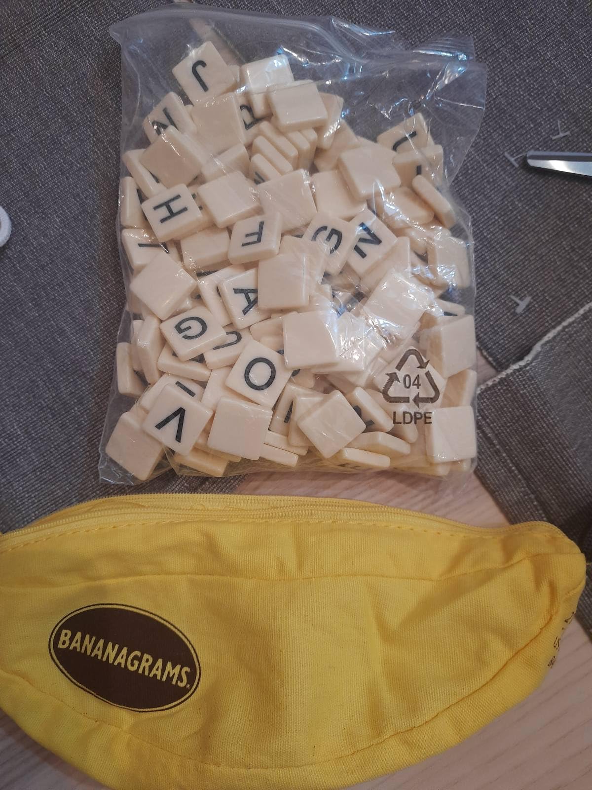 Bananagrams Classic Word Game, 144 Tiles in Banana Pouch, Travel Game customer photo 2