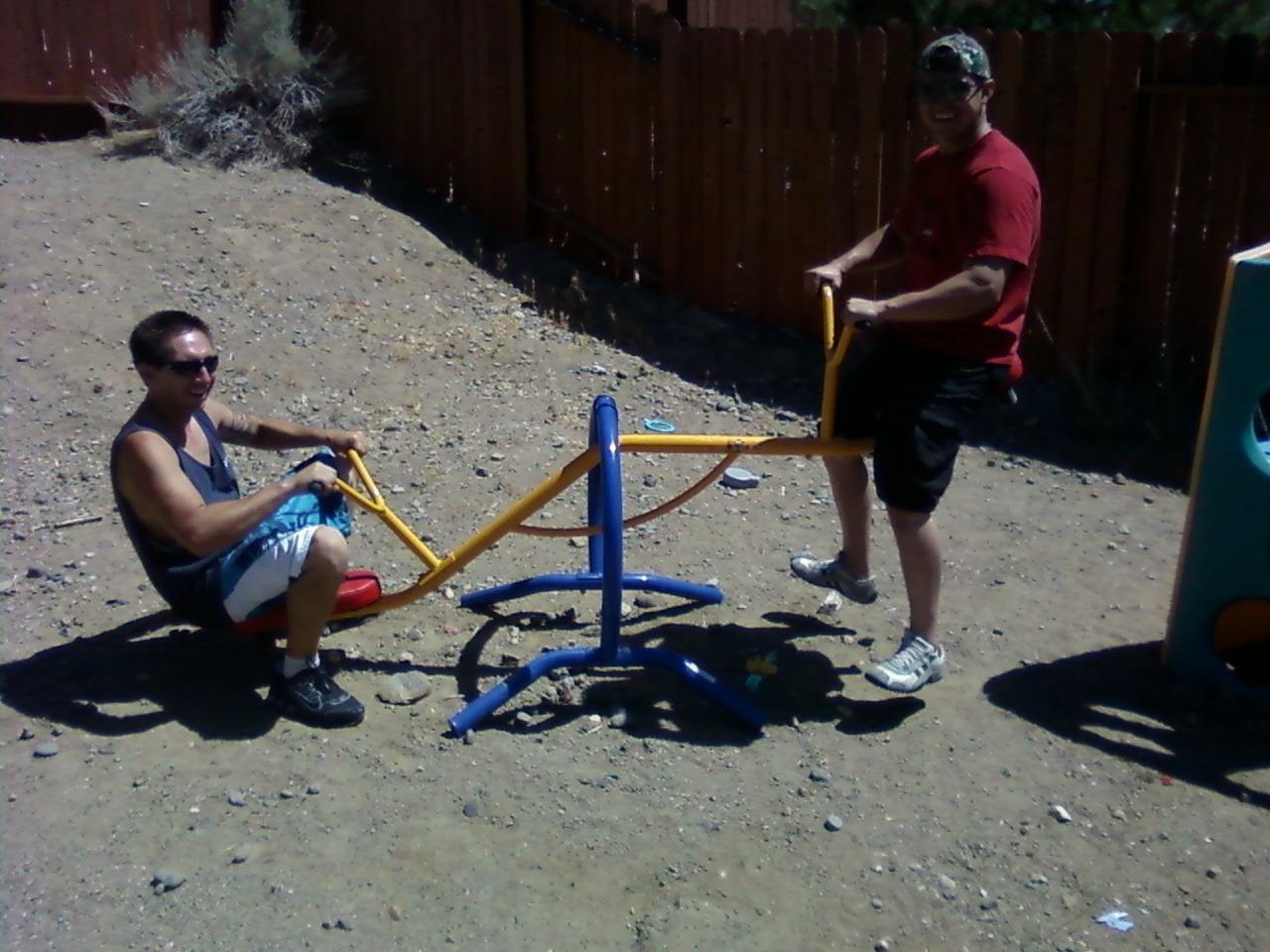 gym dandy Teeter-Totter Home Seesaw Playground Set TT-210, Multi Colored, 37.00 x 31.00 x 85.50 inches customer photo 1