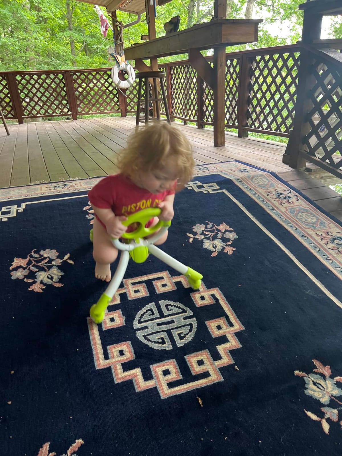 YBIKE Pewi Walking Ride On Toy - from Baby Walker to Toddler Ride On for Ages 9 Months to 3 Years Old, YPIW3, Blue customer photo 1