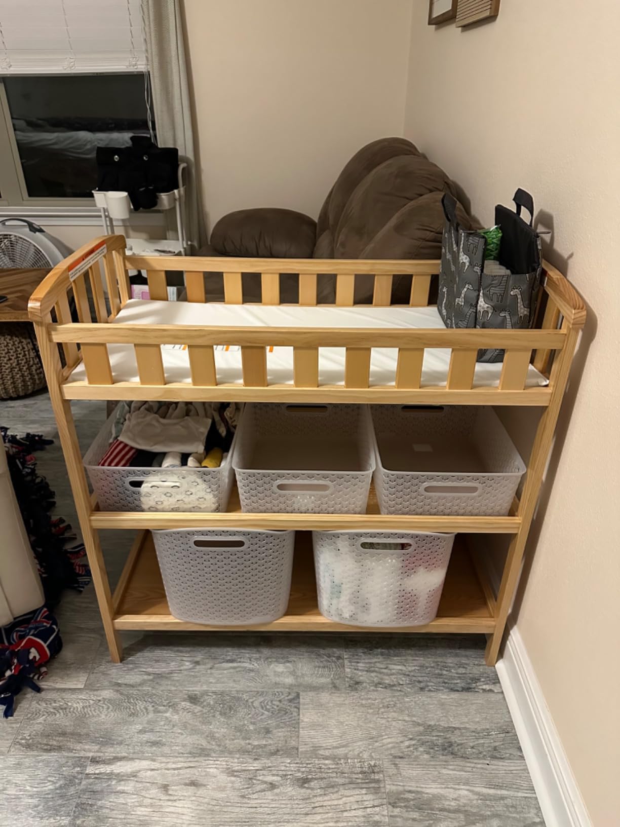 Dream On Me Emily Changing Table with Two Storage Shelves, White customer photo 1