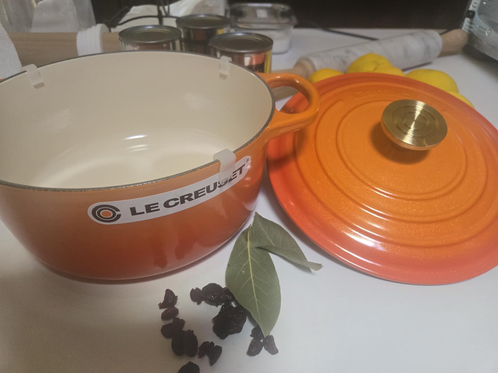 Le Creuset Enameled Cast Iron Round Dutch Oven, 5.5 qt., Cerise customer photo 2