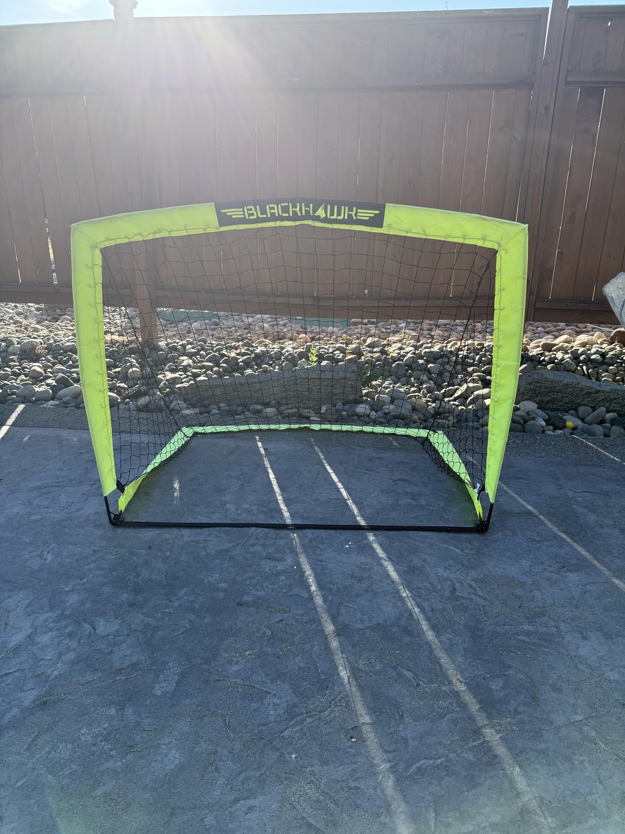 Franklin Sports Blackhawk Backyard Soccer Goal - Portable Pop Up Soccer Nets - Youth + Adult Folding Indoor + Outdoor Goals - Multiple Sizes + Colors customer photo 2