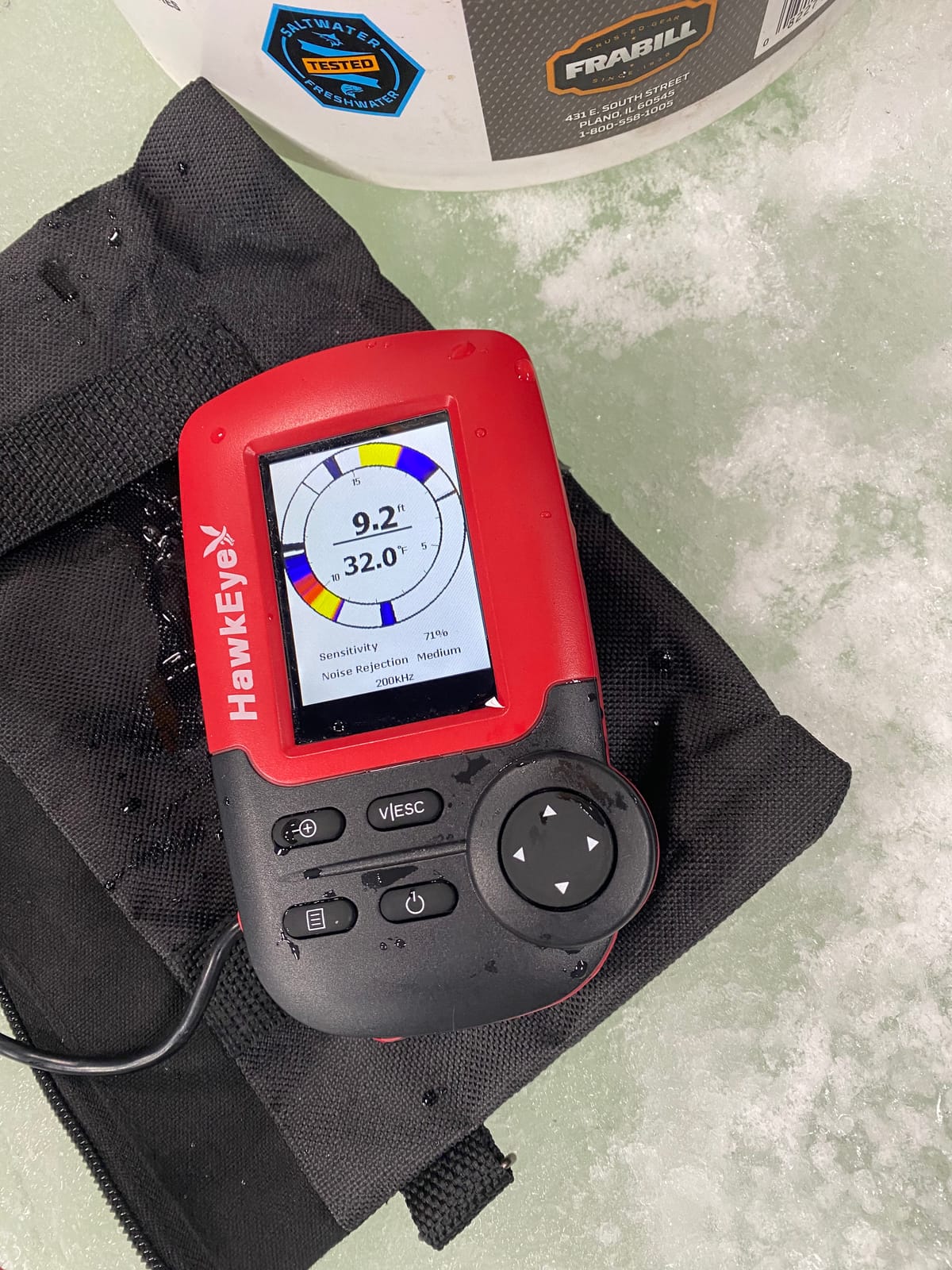 HawkEye Fishtrax 1C Fish Finder with HD Color Virtuview Display, Black/Red, 2