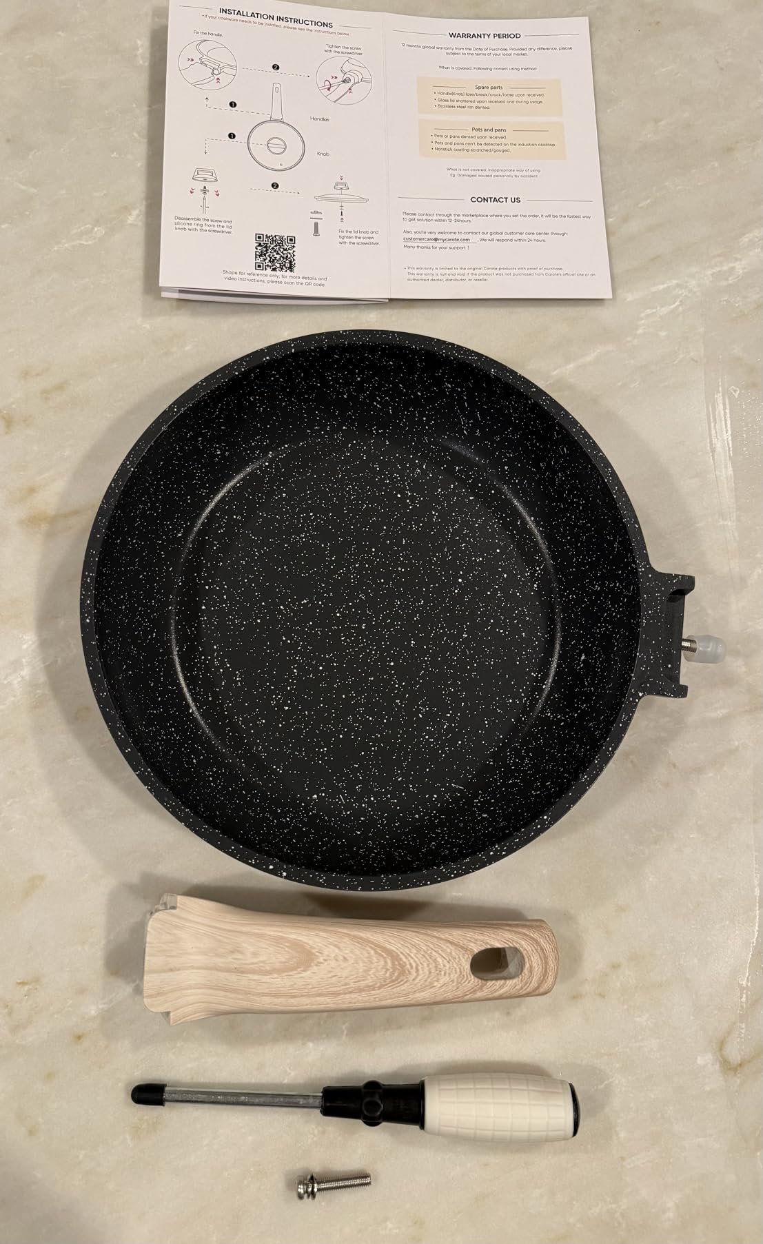 CAROTE Nonstick Frying Pan, 8 Inch Classic Granite Skillet customer photo 2