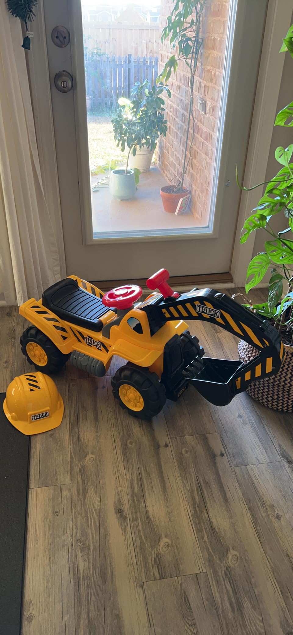 Play22 Toy Tractors for Kids Ride On Excavator - Sounds, Helmet & Rocks customer photo 2
