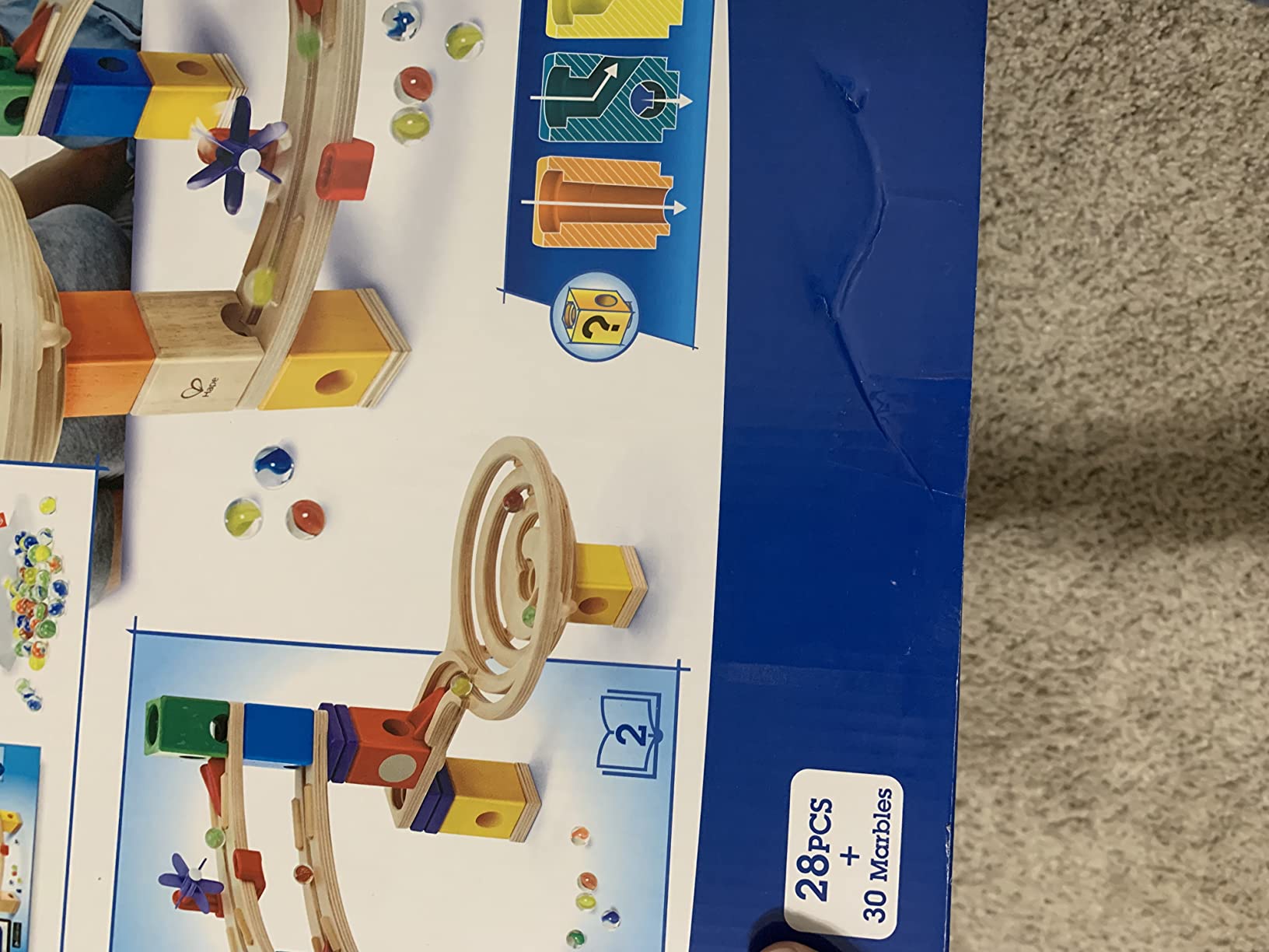 Hape Quadrilla Race to Finish Wooden Blocks with Marble Run Play customer photo 2