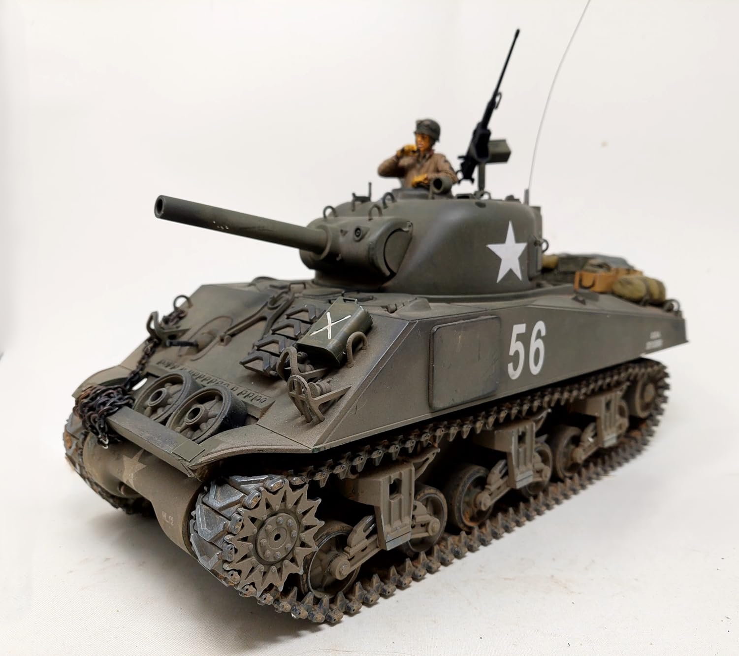 Modified TK7.0 Edition 1/16 2.4ghz Remote Control US M4A3 Sherman Tank Model(360-Degree Rotating Turret)(Steel Gear Gearbox)(3800mah Battery)(Metal Tracks &Sprocket Wheel & Idle Wheel) customer photo 2