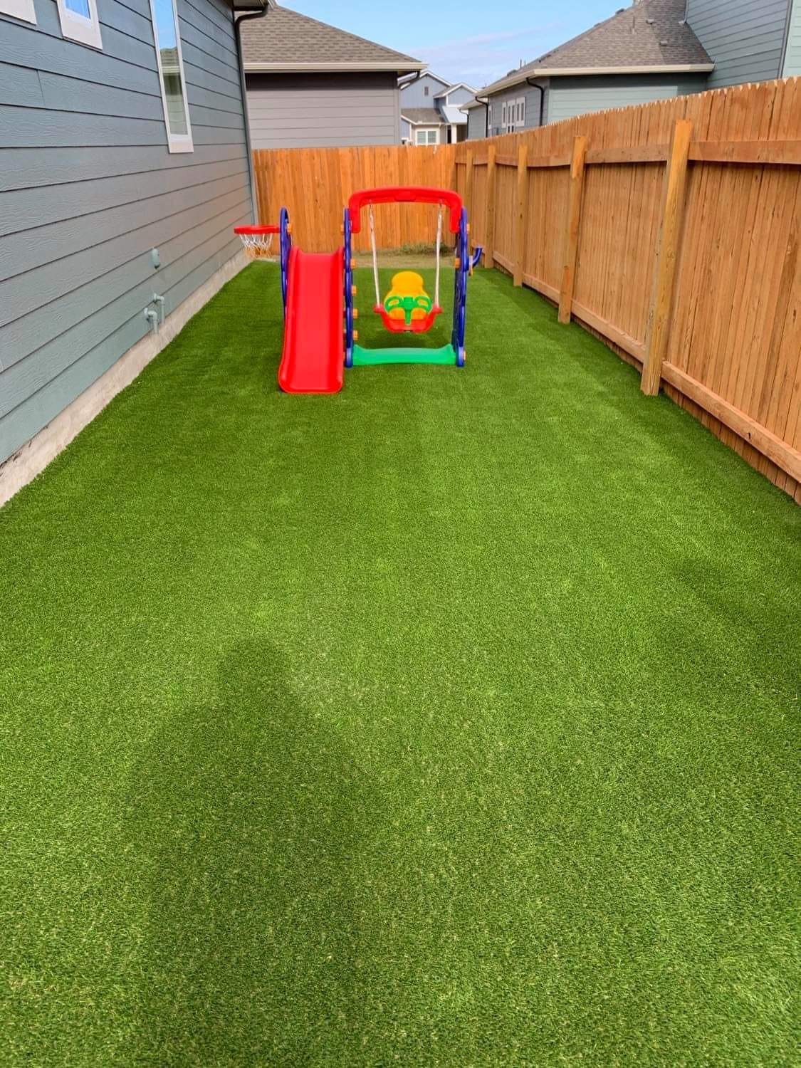 Costzon Toddler Long Slide Set, 4-in-1 Large Climber Playset w/Basketball Hoop, Toss, Thickened Panel, Playground Swing for Indoor Outdoor Backyard 3-10 Gifts Presents customer photo 2