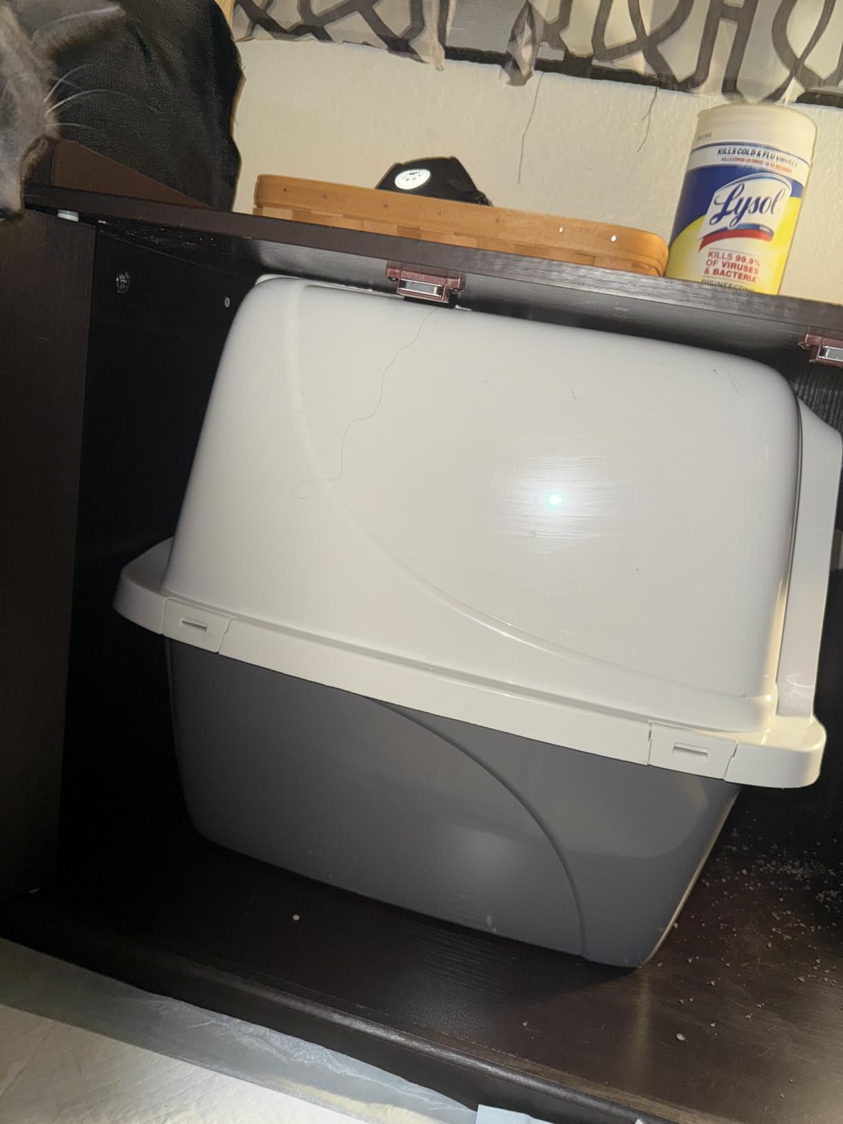 unipaws Cat Litter Box Enclosure Furniture, Hidden Litter Box Cover customer photo 2