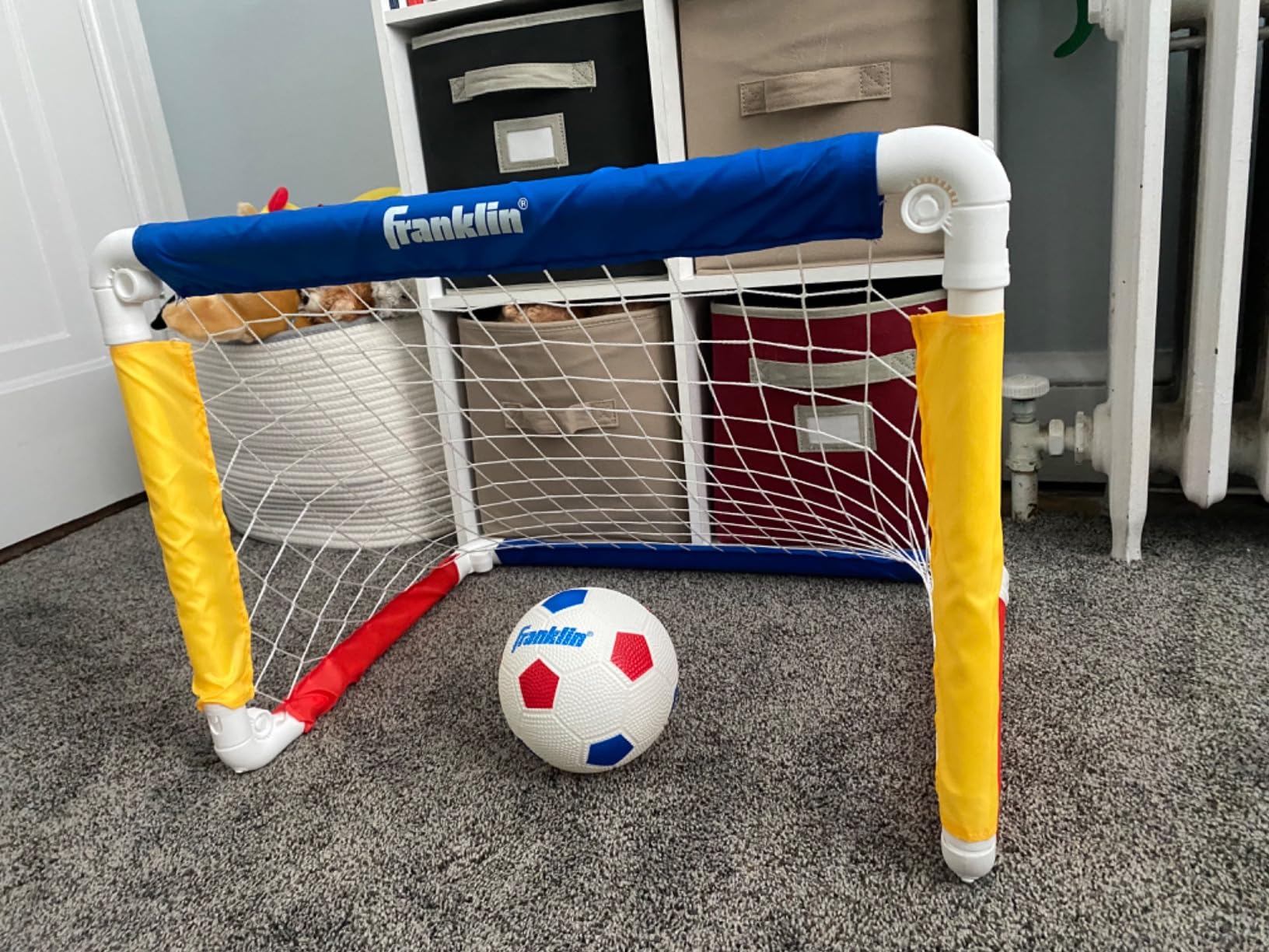 Franklin Sports Kids Soccer Goal with Ball & Pump - 24 X 16 customer photo 1