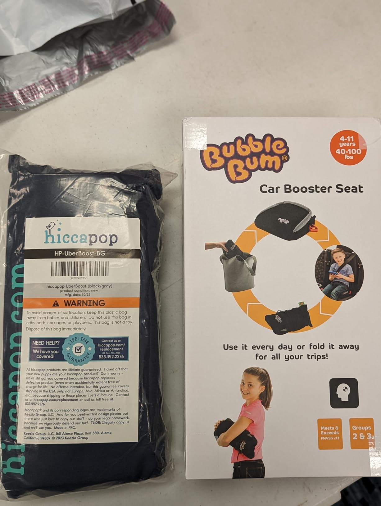 UberBoost Inflatable Booster Seat for Car, Travel Booster Seat, Black/Gray customer photo 1