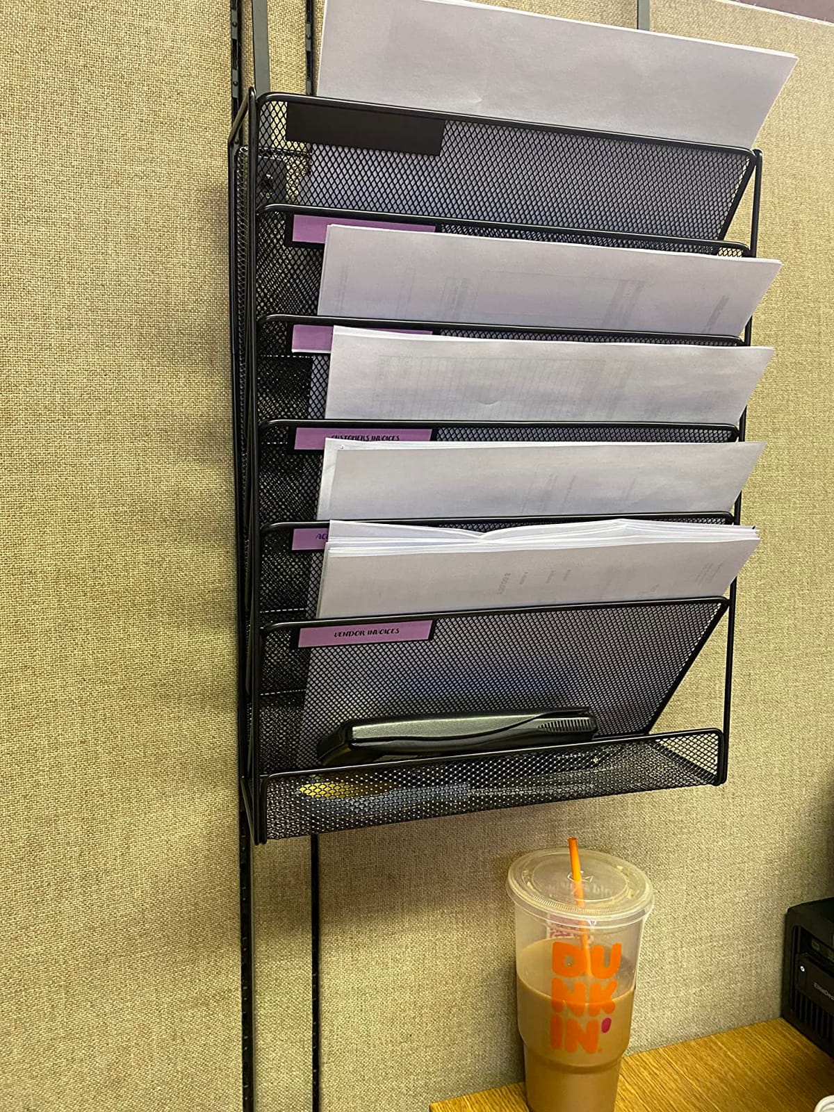 Delifox 7 Compartment Wall Mounted Hanging File Organizer for Office customer photo 2