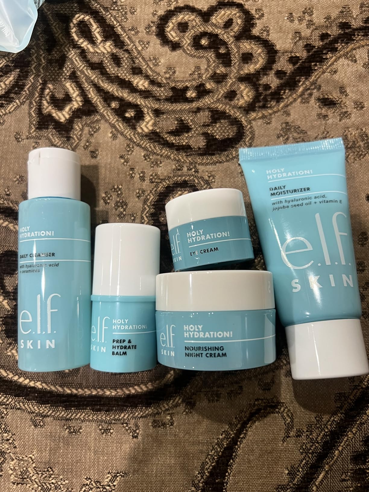 e.l.f. SKIN Holy Hydration! Jet Set Hydration Kit, Travel Friendly Hydrating Skincare Set, Face Cleanser, Balm, Moisturizer, Eye Cream & Night Cream, Vegan & Cruelty-Free customer photo 2