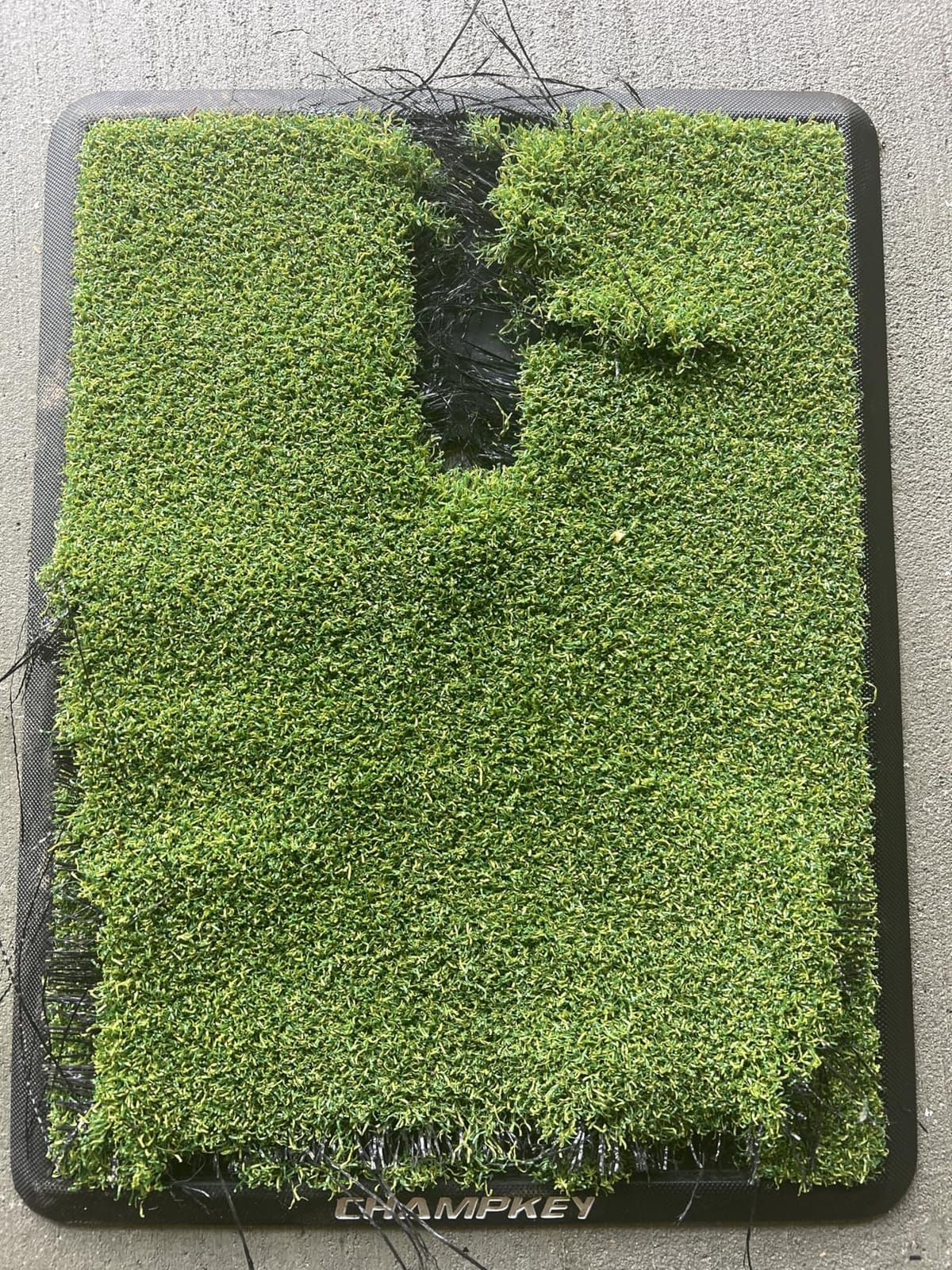 CHAMPKEY Premium Synthetic Turf Golf Hitting Mat | Heavy Duty Rubber Base Golf Practice Mat | Come with 1 Rubber Tee and 9 Plastic Tees customer photo 1