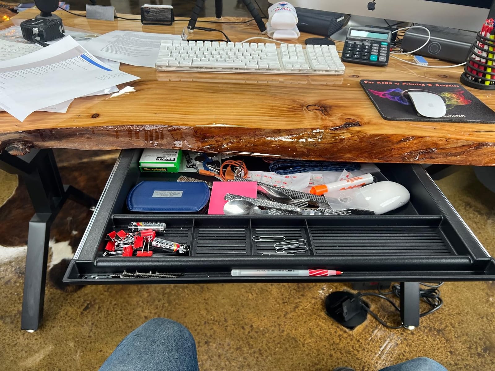 Mount-It! Large Under Desk Pencil Drawer, 21.25 in Wide, Ball Bearing Slide customer photo 1