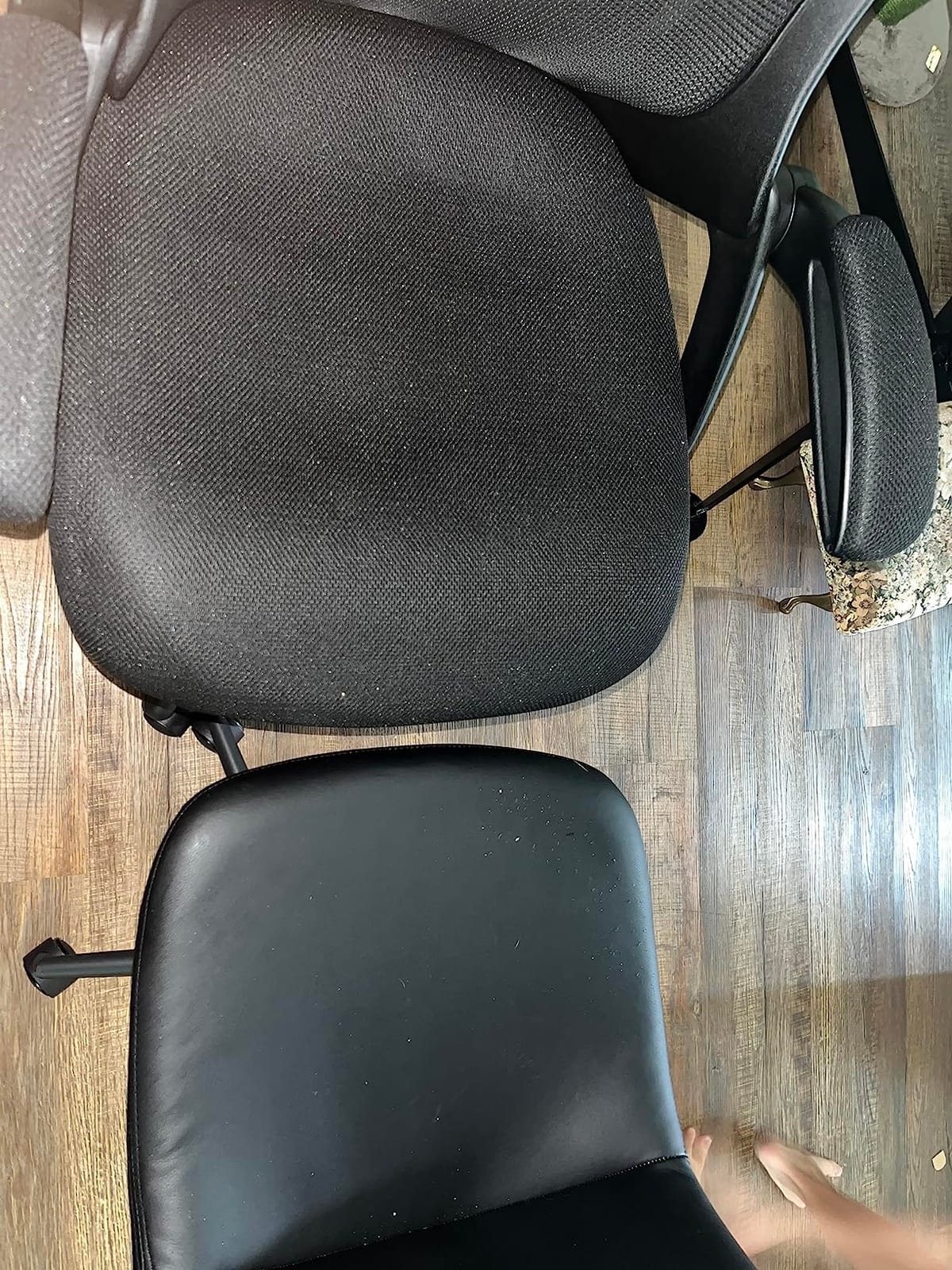 HYLONE Drafting Chair, Tall Office Chair, High-Back Mesh Standing Desk Stool Chair, Ergonomic Home Office Desk Chair with Adjustable Footrest Ring, Flip-Up Arms, Rolling Swivel Wheels, Black customer photo 2