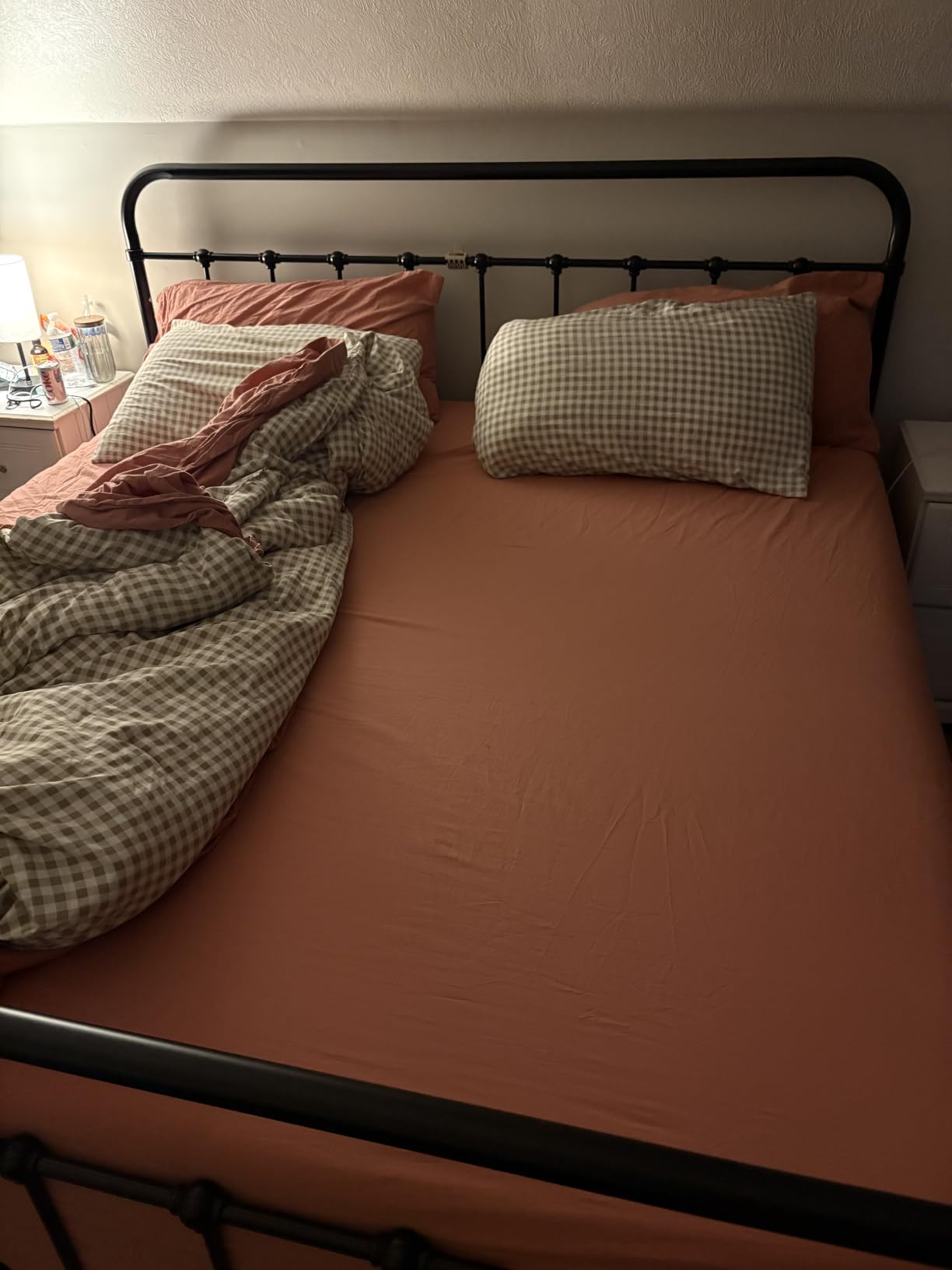 LANE LINEN 100% Organic Cotton Queen Size Sheets Set, Eco Friedly Mercerized Fully Elasticized Queen Sheets, Naturally Temperature Regulating Cooling Cotton Sheets- Linen customer photo 2