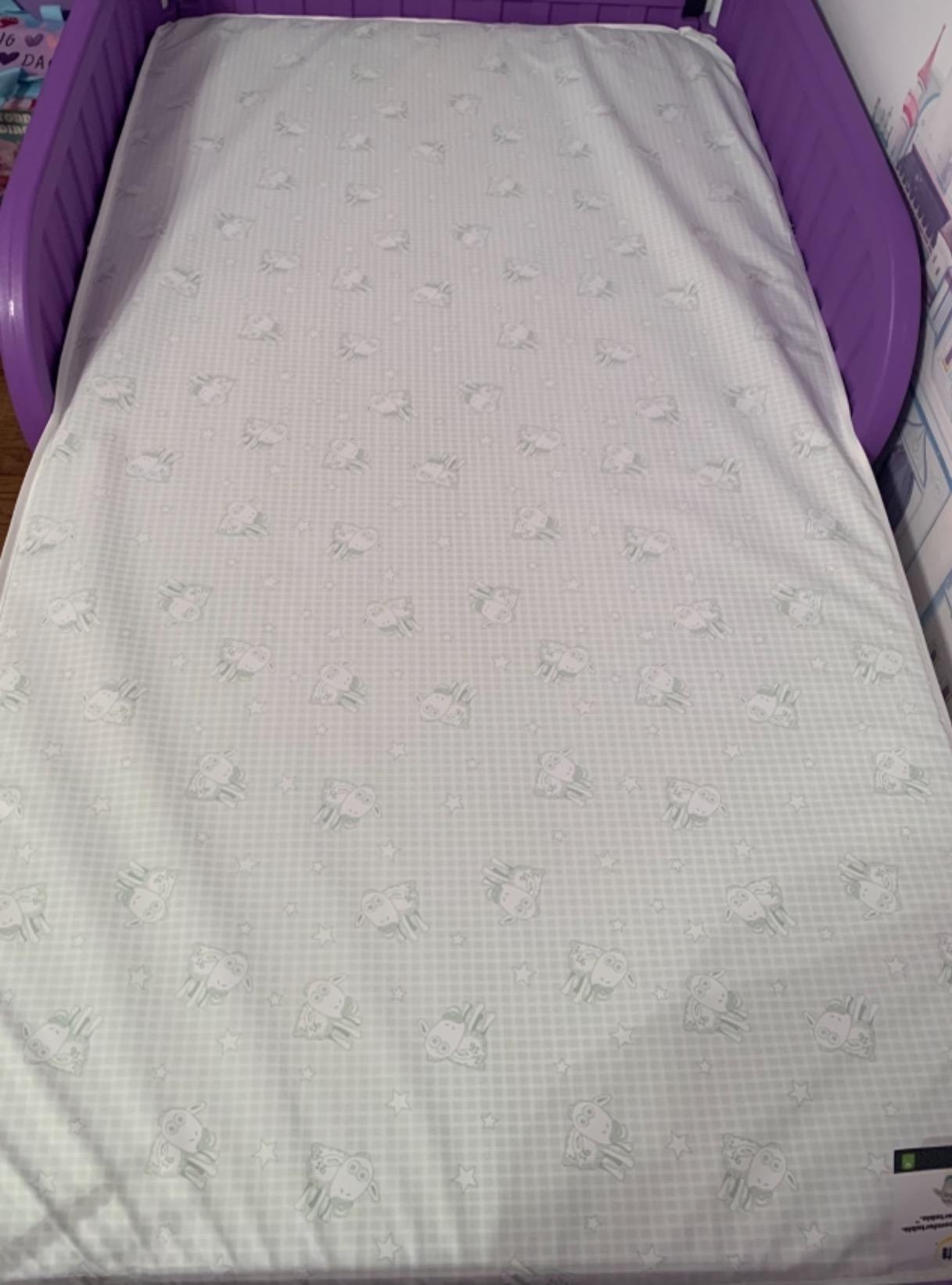 Serta Perfect Slumber Dual Sided Crib and Toddler Mattress - Waterproof - Hypoallergenic - Premium Sustainably Sourced Fiber Core -GREENGUARD Gold Certified (Non-Toxic) -7 Year Warranty - Made in USA customer photo 1
