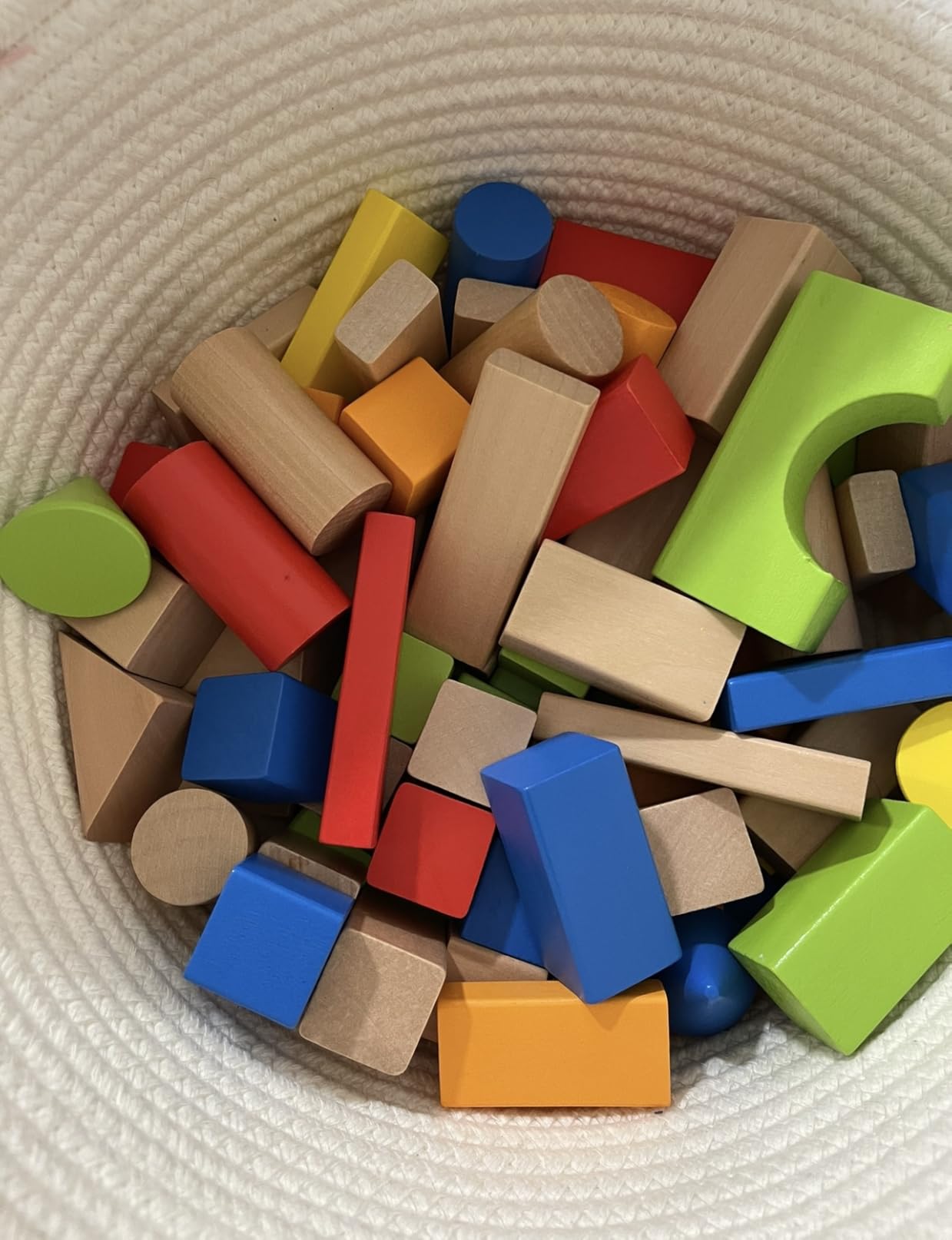 100 Pcs Wooden Blocks for Toddlers 1-3 Building Blocks for Kids customer photo 2
