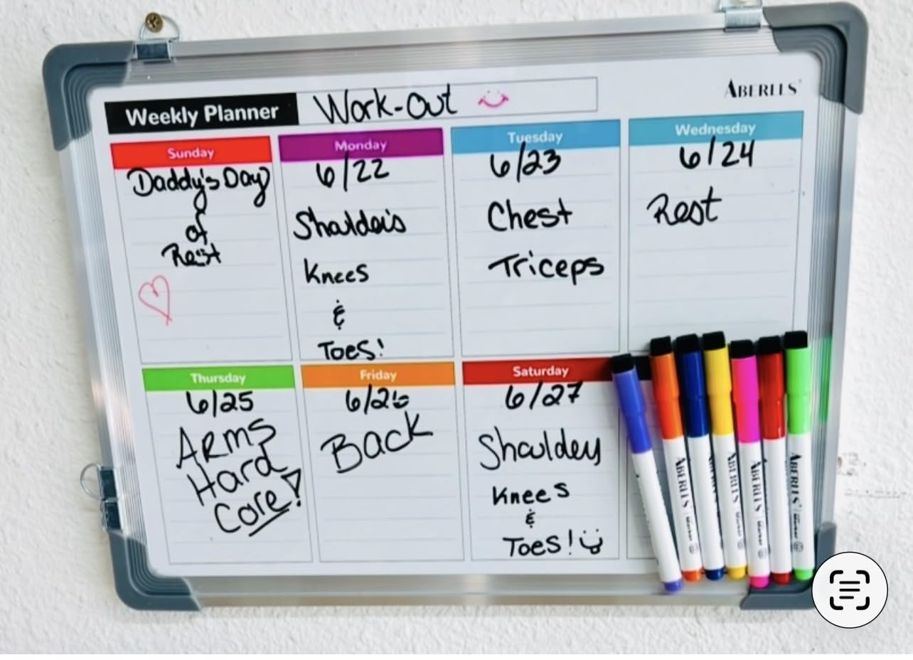 Weekly Calendar Whiteboard for Wall, Dry Erase Board, Magnetic White Board customer photo 1