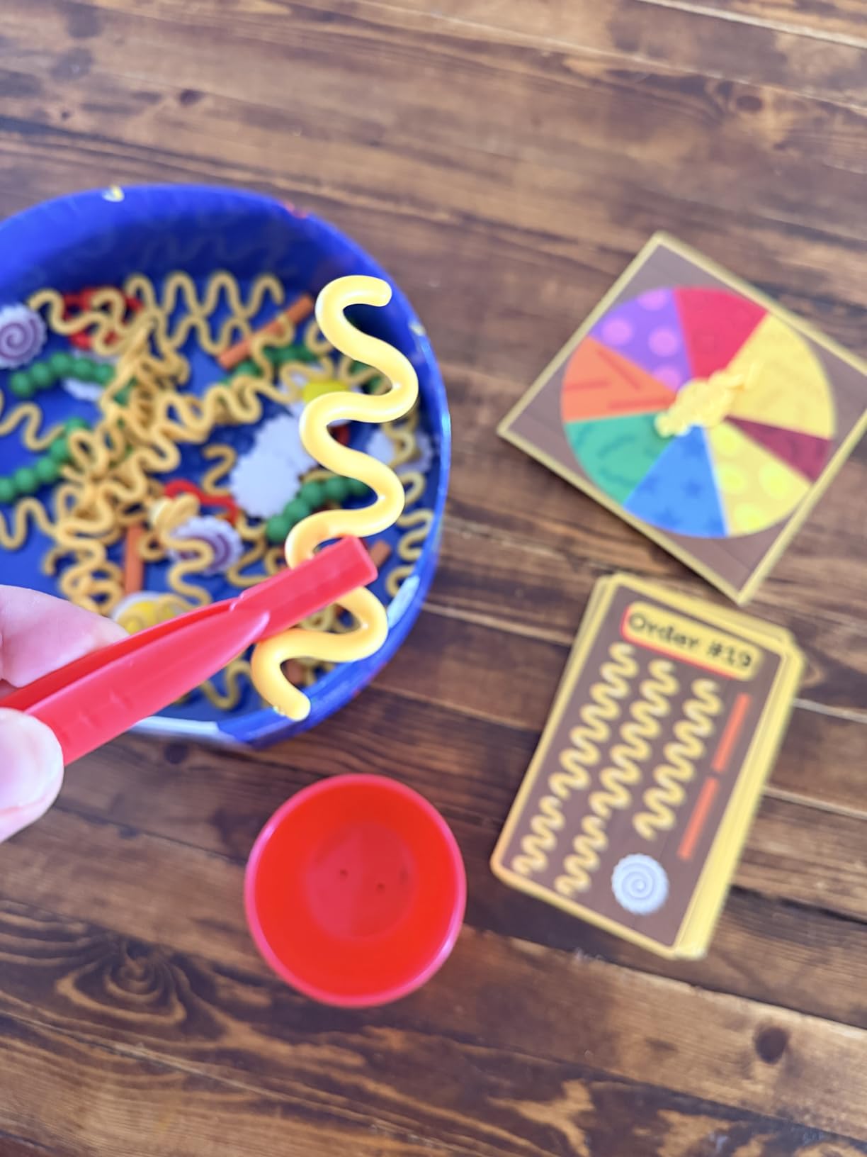 Learning Resources Noodle Knockout Fine Motor Game - Games for Kids Ages 4-8, Toddler Board Game, Educational Matching Kids Games, Preschool and Kindergarten Classroom Game, Gifts for Toddlers customer photo 2