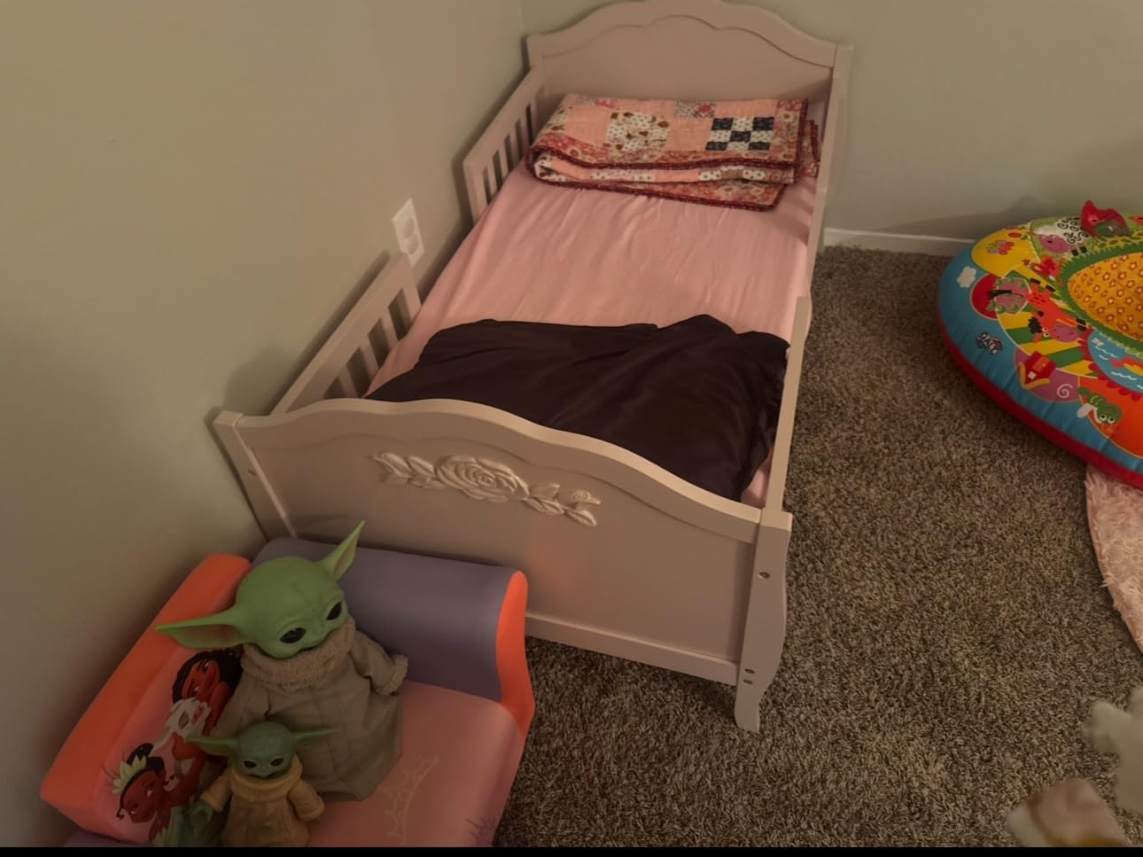 SweetPea Baby Rose 3-in-1 Convertible Toddler Bed in Platinum, Greenguard Gold Certified, JPMA Certified, Safety Rails, Made of Sustainable New Zealand Pinewood customer photo 1