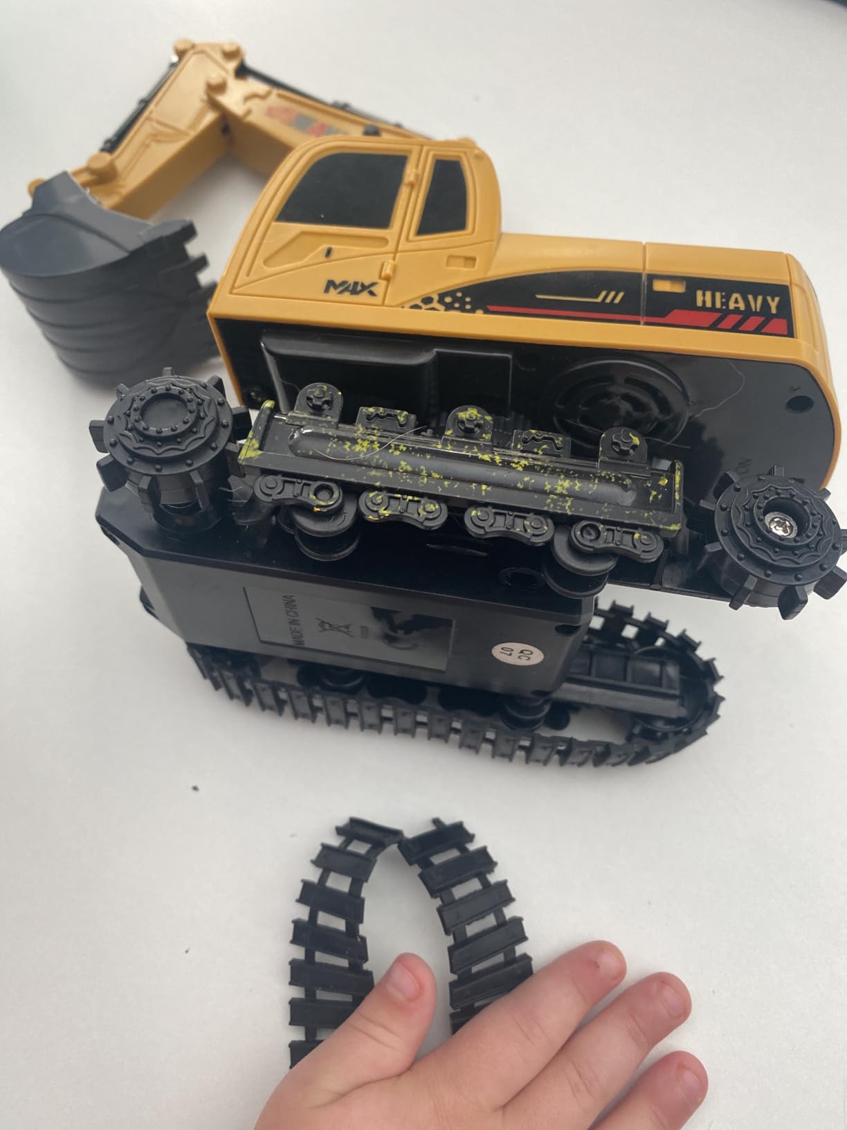 JOYIN 2 PCS Remote Control Construction Vehicle Toy Set, Friction-Powered RC Excavator & RC Dump Truck with Lights and Sounds for Imaginative Play, Birthday Gifts for Boys Girls customer photo 1