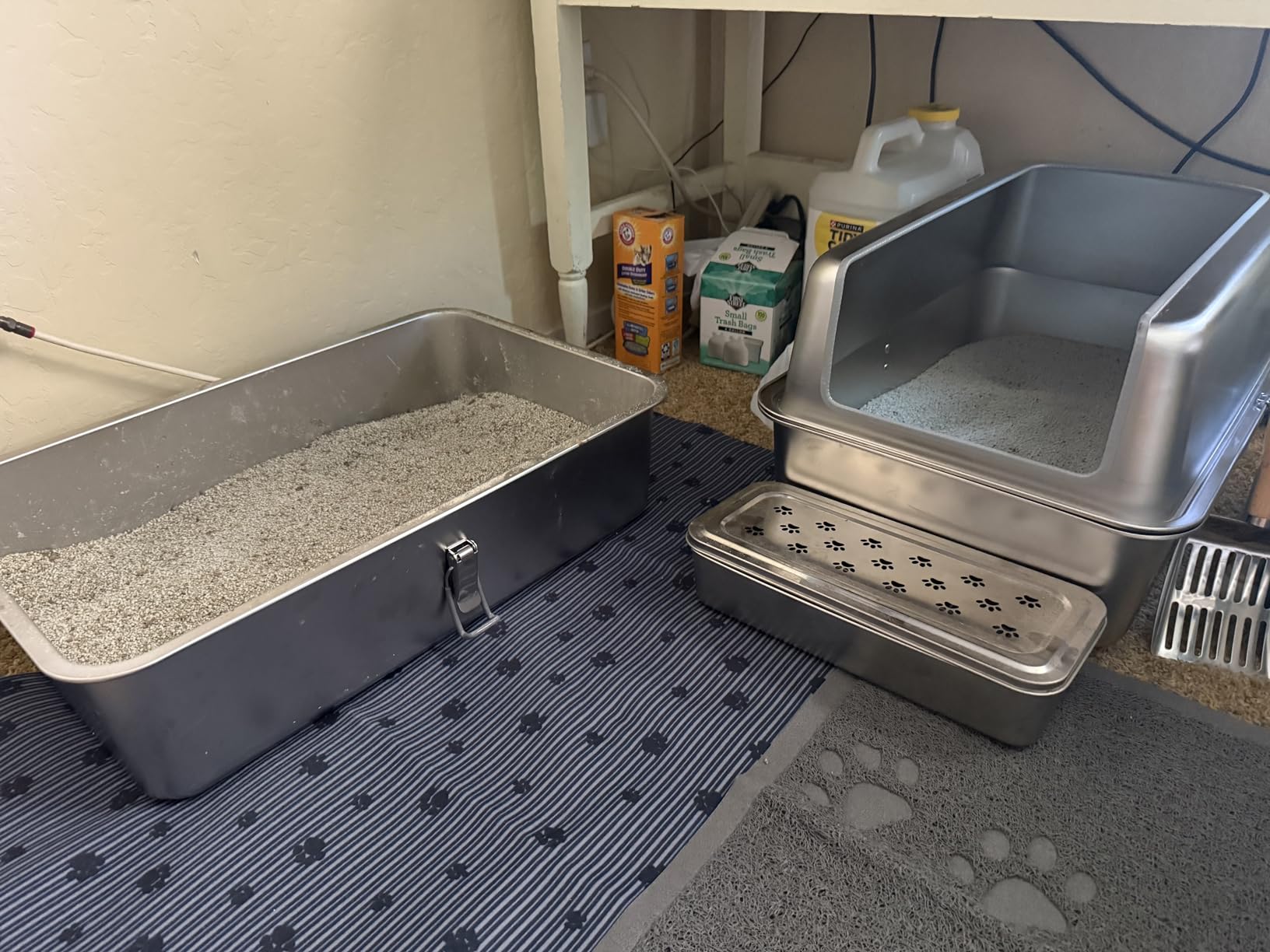 Drymate Cat Litter Box Mat, Litter Trapping Mat, Dark Grey, 28x36 XL customer photo 2