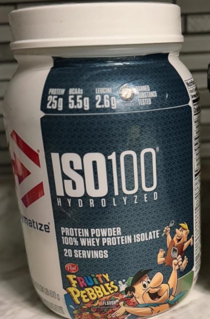 Dymatize ISO100 Protein Powder, 100% Whey Isolate, Fruity Pebbles customer photo 1