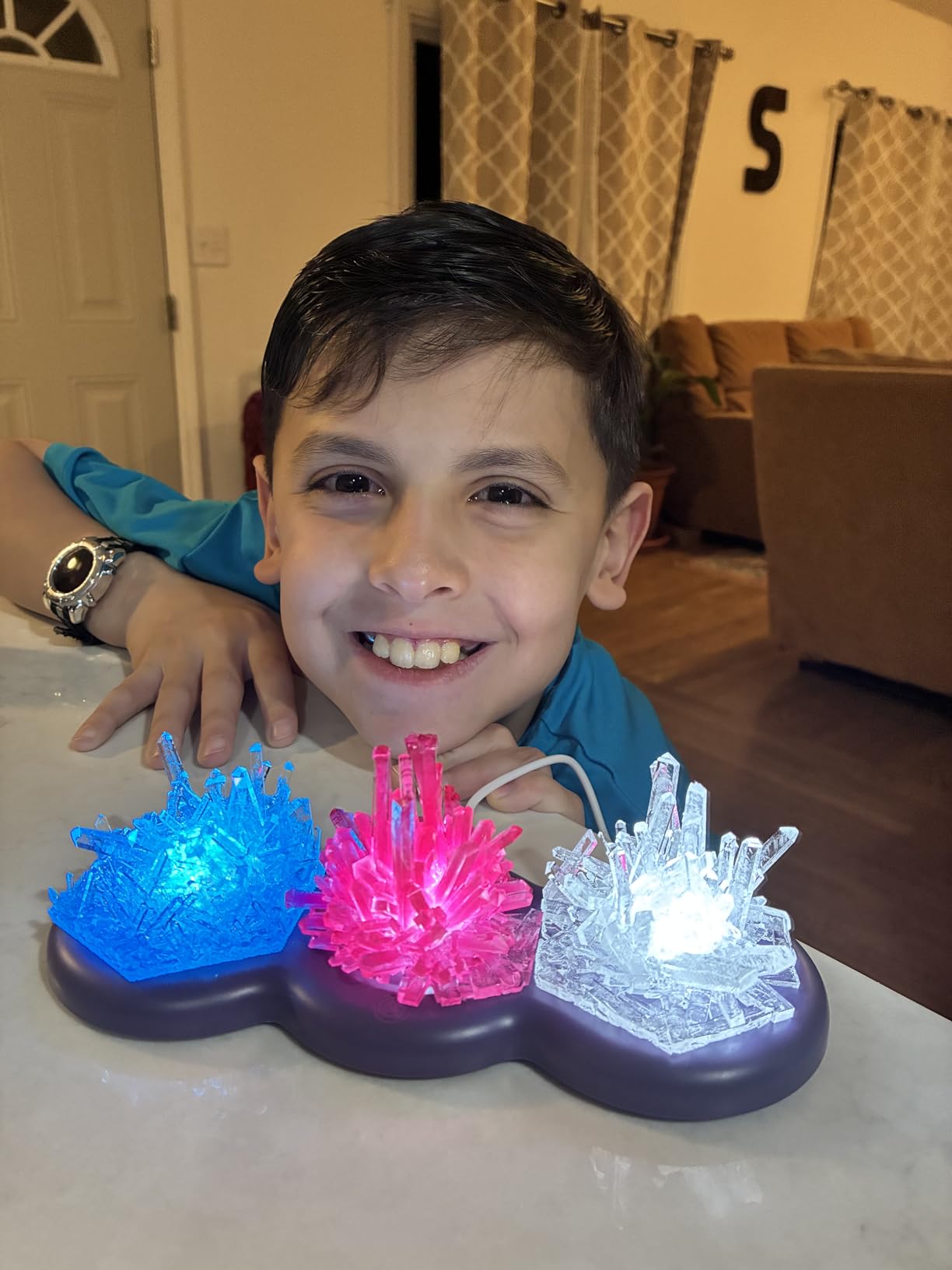 Light-up Crystal Growing Kit for Kids - Science Kits for Kids Age 8-12 - 6 7 8 9 10 Year Old Boy Birthday Gifts - Gifts for Girls - STEM Toys for 7 Year Old Boys, Experiment Crafts for Age 10-12 Years customer photo 2