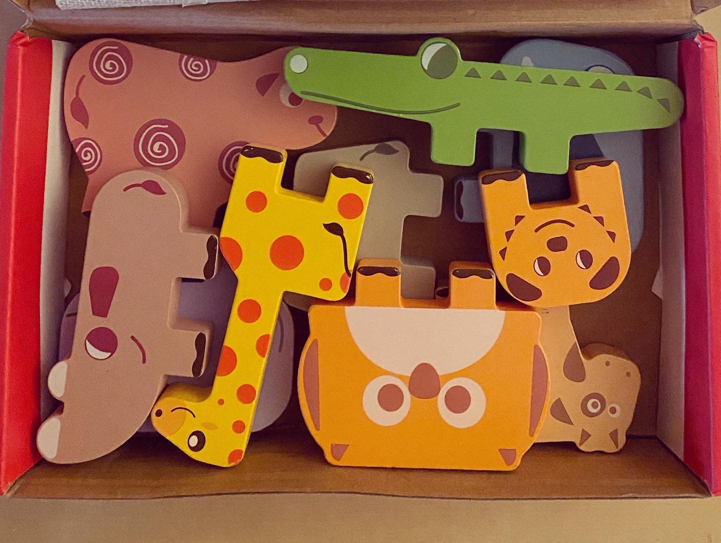 Bambilo Montessori Toys for 2 3 4 Year Old Girls & Boys, Wooden Animal Stacking Blocks for Toddlers 1-3, Building Blocks Game Stacking Toys Ages 2-4 Toddler Birthday Gifts customer photo 2