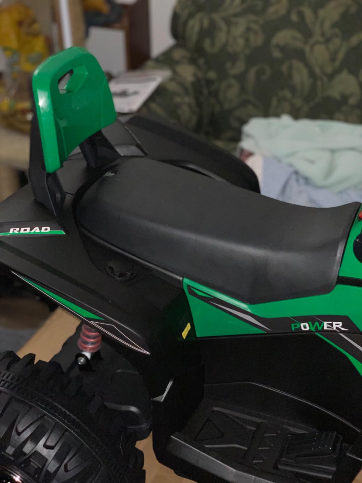 Aosom 12V 10AH Ride on ATV with Dual Motors, 5 MPH Max Speed, Red customer photo 1