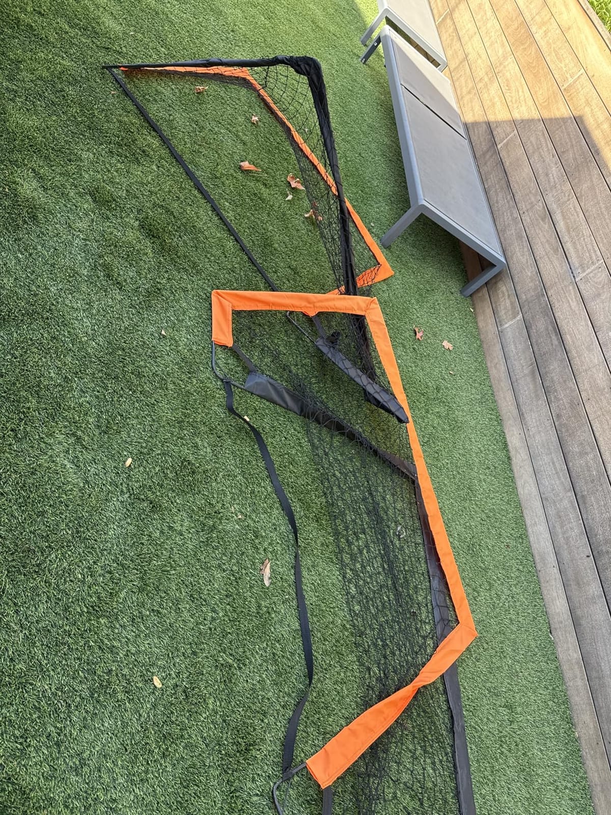 2 Pack 4’ x 3’ Size Portable Kid Soccer Goals for Backyard, Indoor and Outdoor Pop Up Soccer Goals, Orange, Theresduet customer photo 1