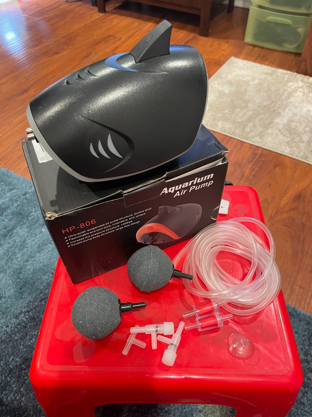 HITOP 6W Silent Aquarium Air Pump - 160GPH Large Air Volume Fish Aerator, Adjustable Oxygen Pump for Fish Tank up to 300 Gallon customer photo 2